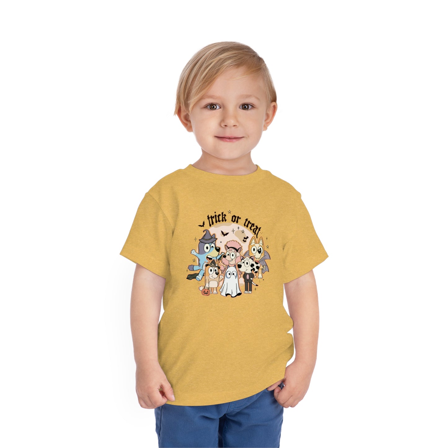 Blue Trick Or Treat Toddler Short Sleeve Tee