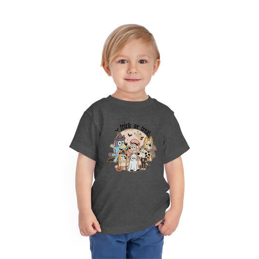Blue Trick Or Treat Toddler Short Sleeve Tee