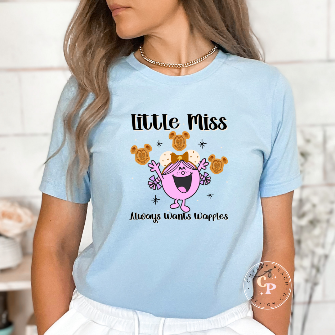 Little Miss Always Wants Waffles Adult Unisex Tee